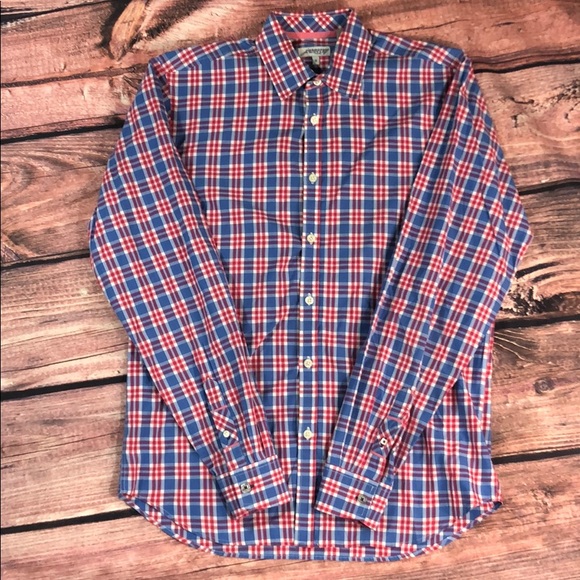 Jeremy argyle button down shirt red white blue - Picture 1 of 8